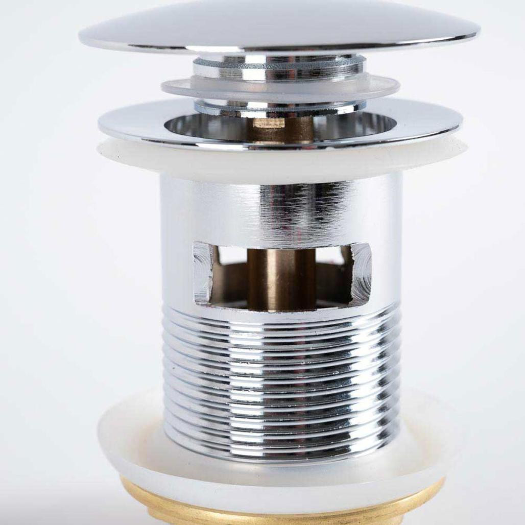 Válvula lavabo pop-up con rebosadero, cromada