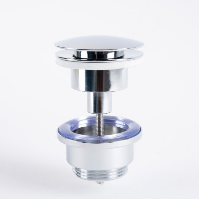 Válvula vaciado, pop-up, universal, cromada