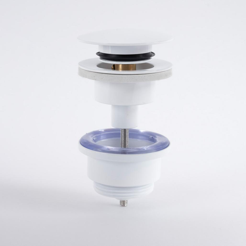 Válvula lavabo universal,click clack, blanca Válvula lavabo universal,click clack, blanca
