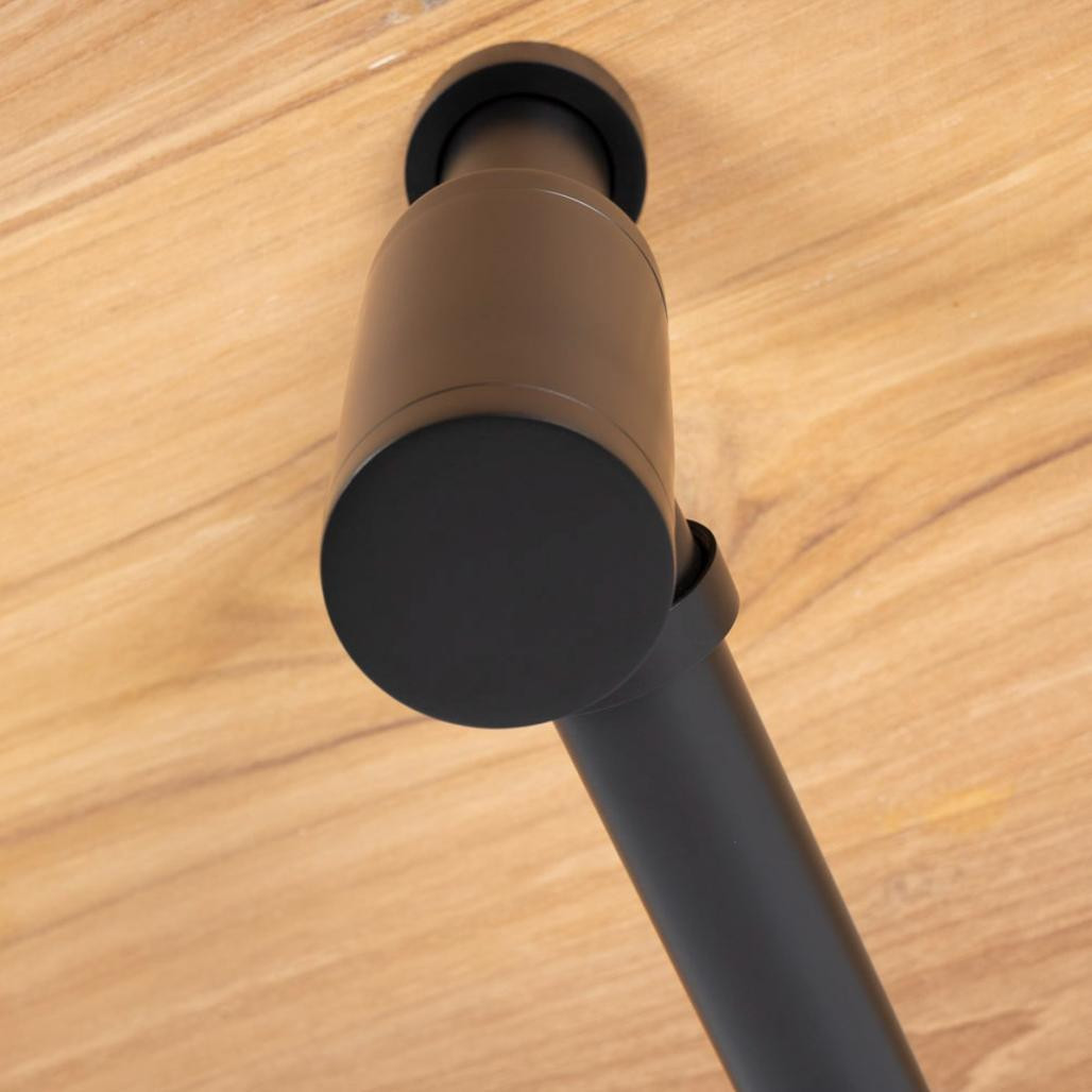 Sifón cilíndrico negro mate