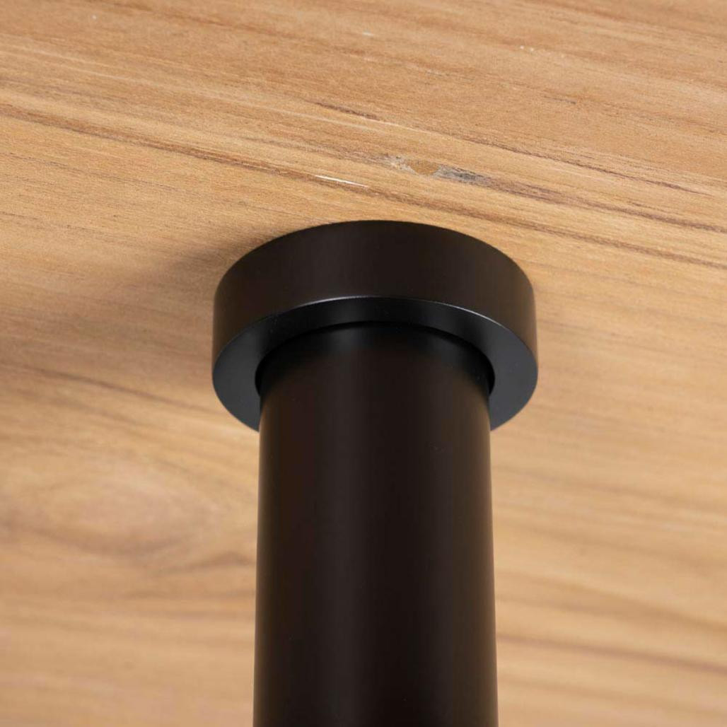 Sifón cilíndrico negro mate