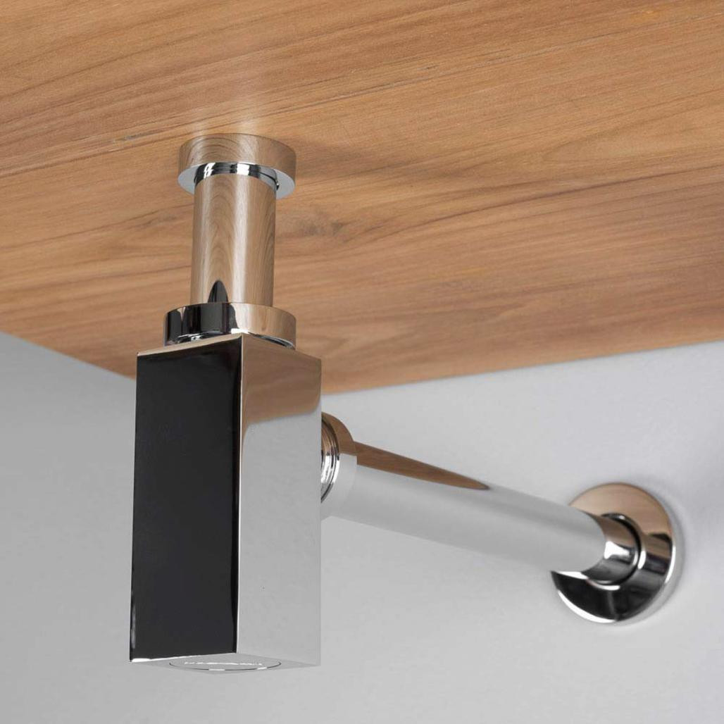 Sifón cuadrado cromado Sifón cuadrado cromado