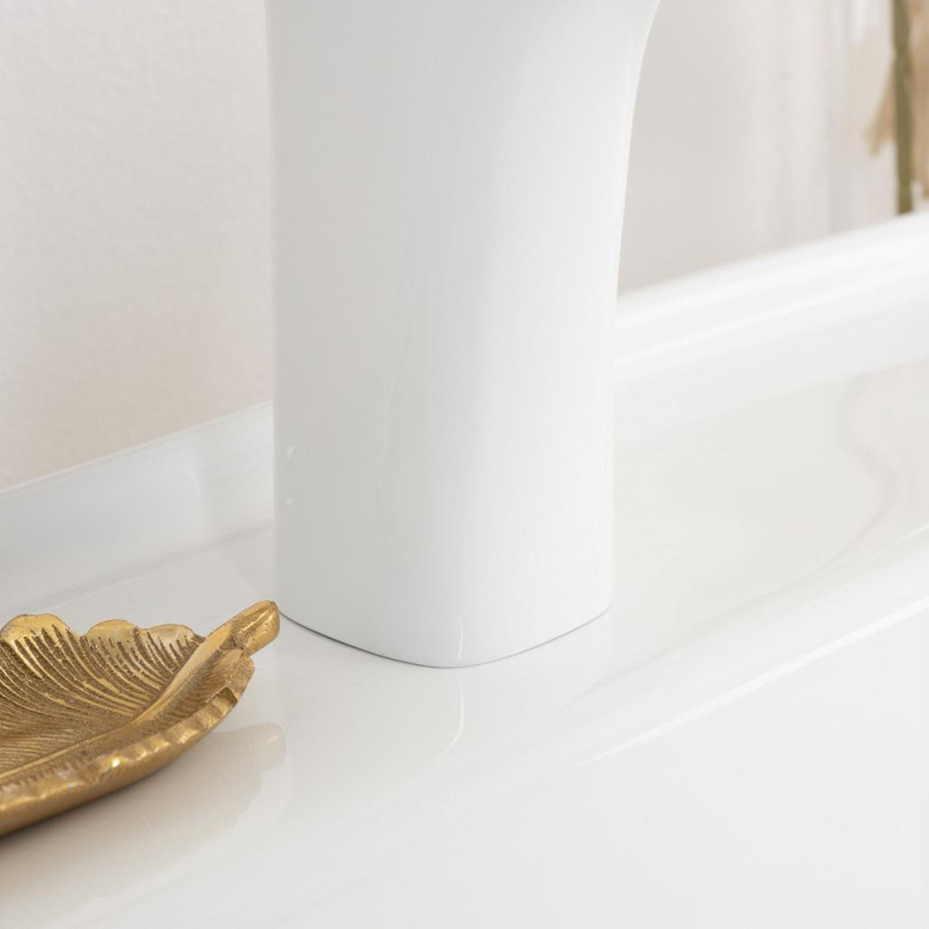 Monomando para lavabo Glomma blanco y cromado Monomando para lavabo Glomma blanco y cromado