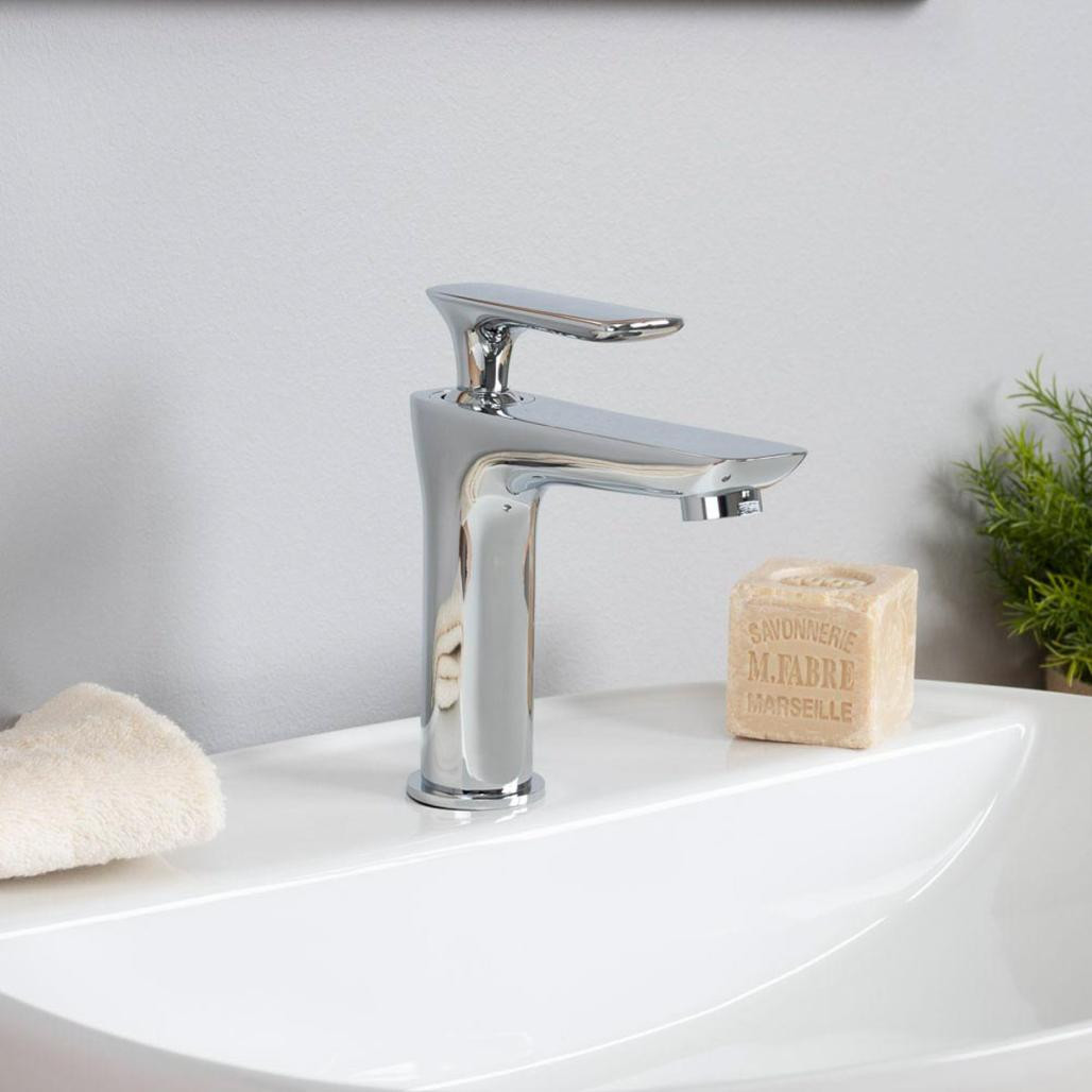 Grifo para lavabo de cuarto Ems cromado