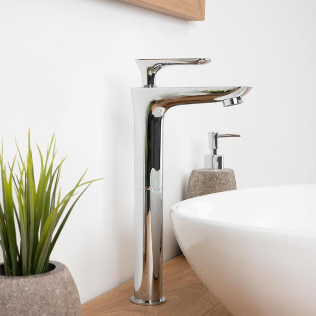 Grifo alto para cuarto de baño Ems cromado