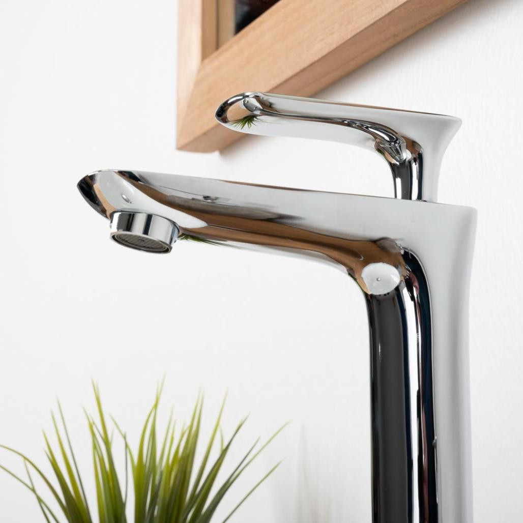 Grifo alto para cuarto de baño Ems cromado Grifo alto para cuarto de baño Ems cromado