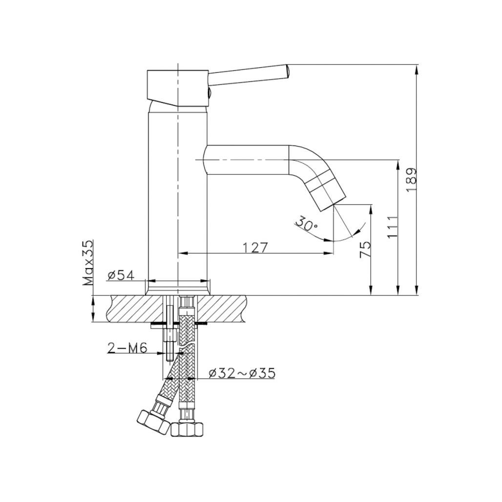 Grifo para cuarto de baño moderno Narva oro roso
