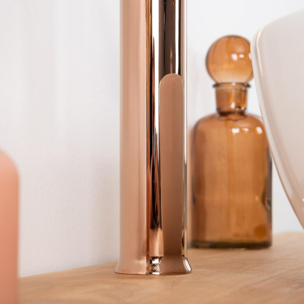 Grifo mezclador alto cuarto de baño moderno Narva oro roso Grifo mezclador alto cuarto de baño moderno Narva oro roso