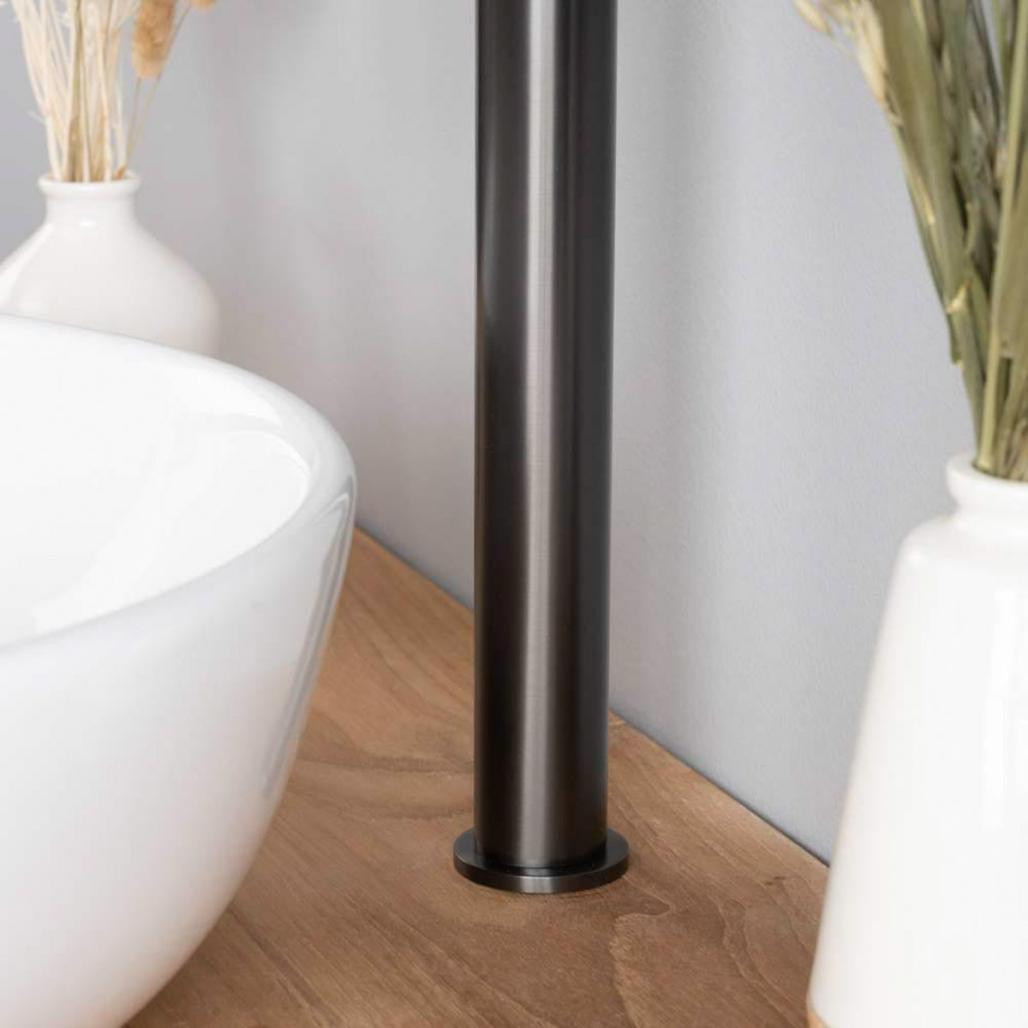 Monomando progresivo alto para lavabo, Irminio gun-métal