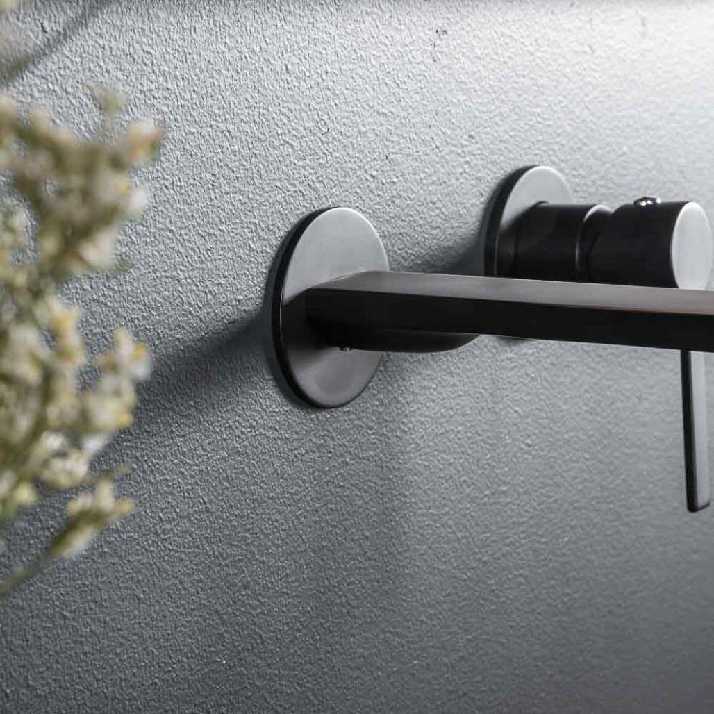 Monomando de pared para lavabo Tamisa negro