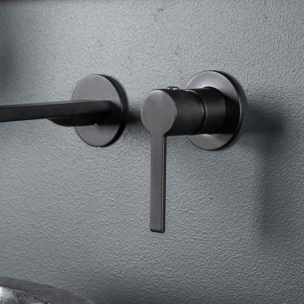 Monomando de pared para lavabo Tamisa negro