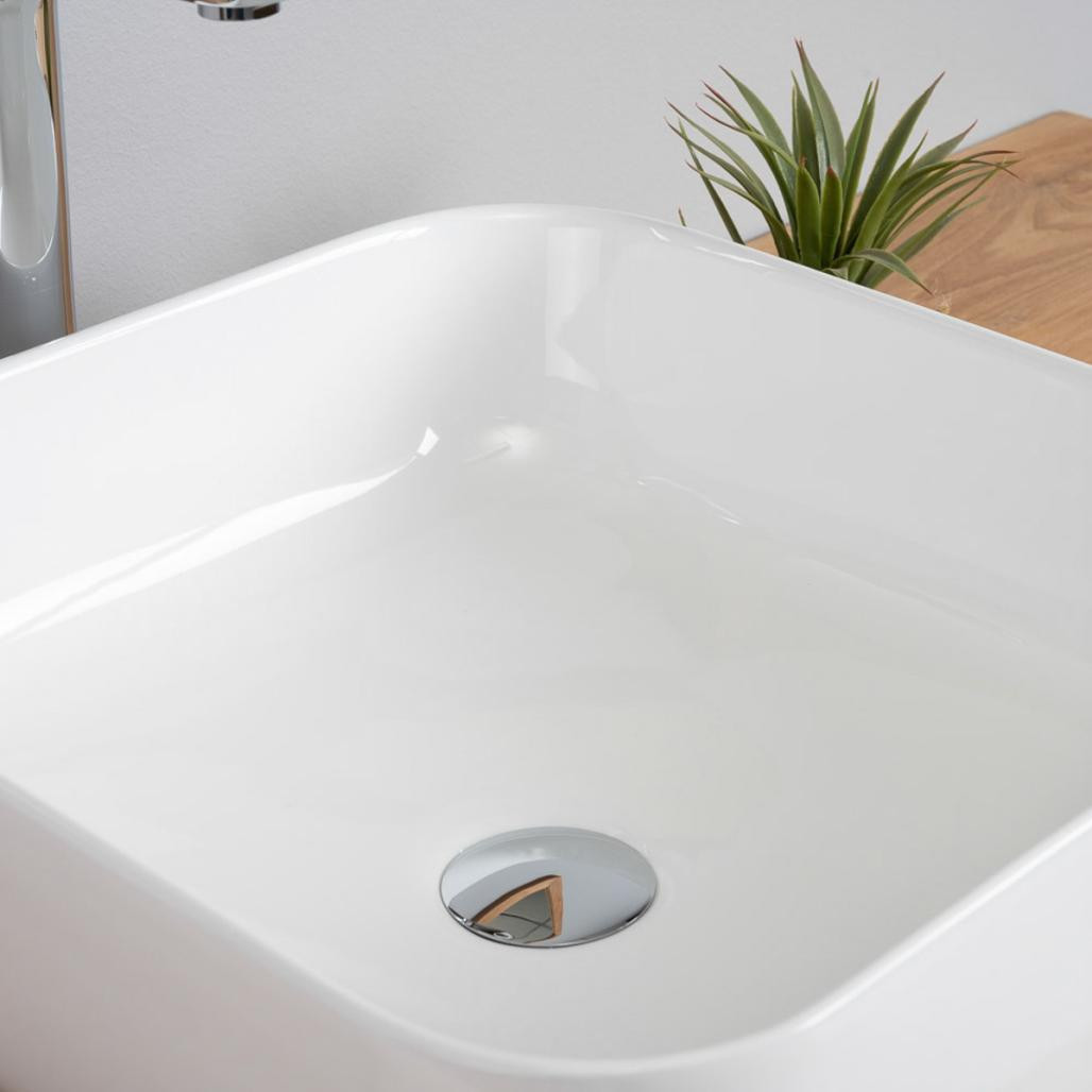 Lavabo de cerámica cuadrado Ally 39cm Lavabo de cerámica cuadrado Ally 39cm