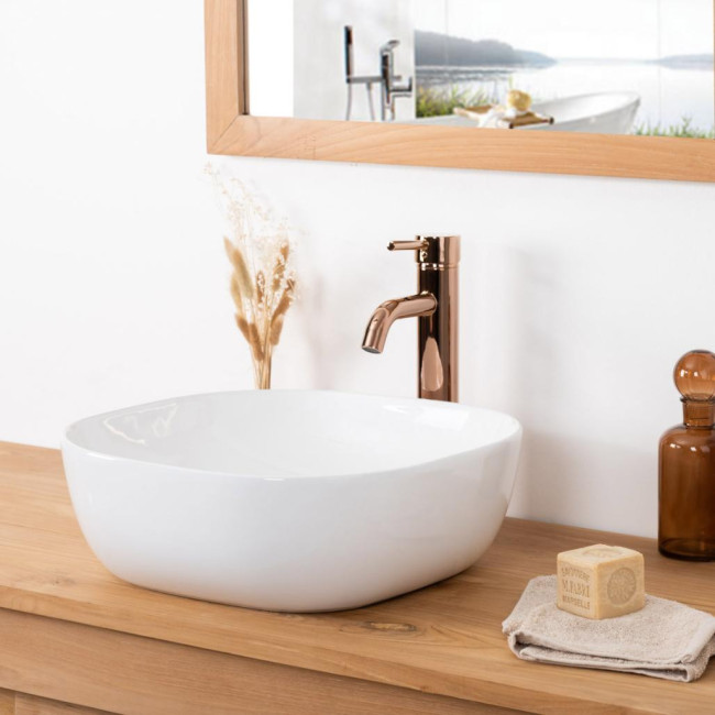 Lavabo sobre encimera de cerámica Phebie 43cm.