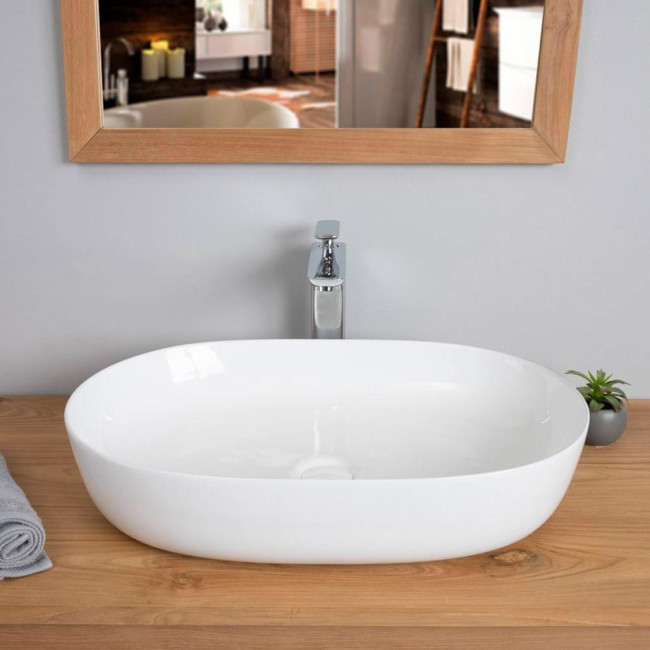 Lavabo de cerámica rectangular Phebie 61cm.