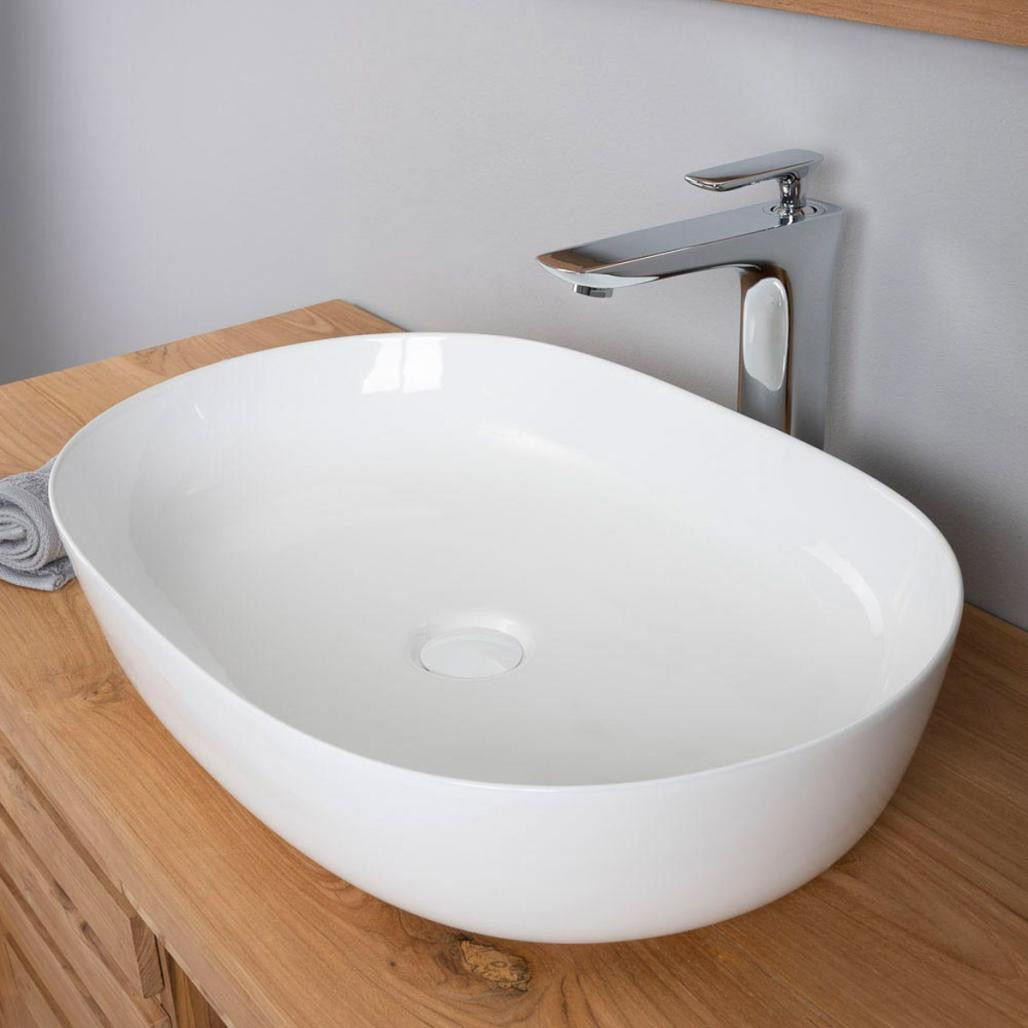 Lavabo de cerámica rectangular Phebie 61cm.