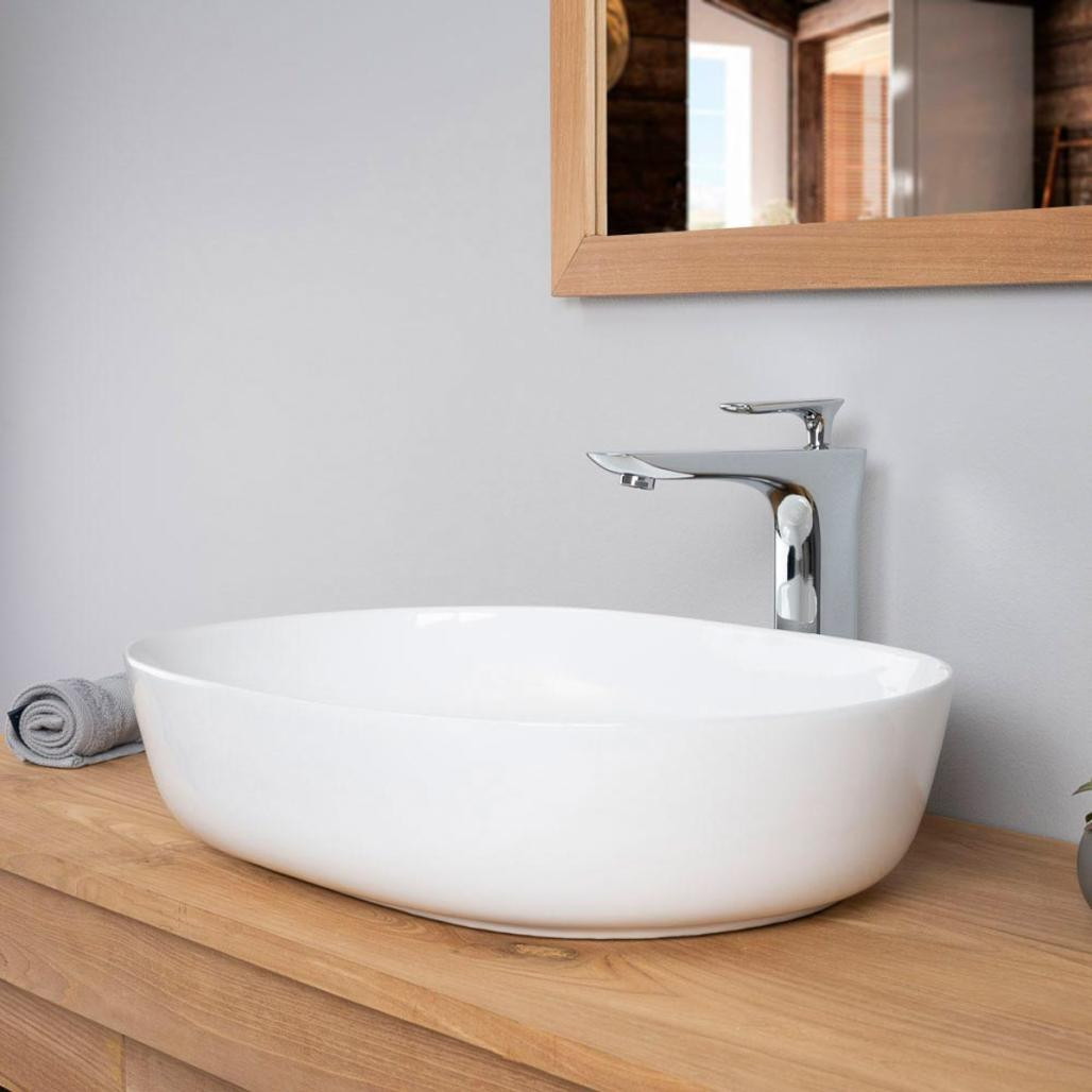 Lavabo de cerámica rectangular Phebie 61cm.