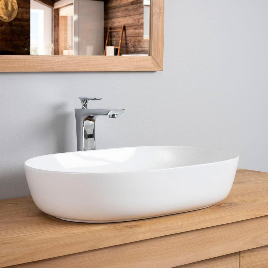 Lavabo de cerámica rectangular Phebie 61cm.