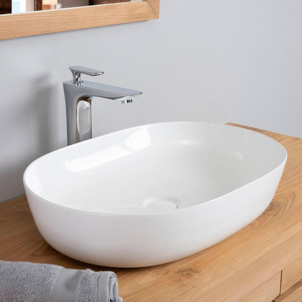 Lavabo de cerámica rectangular Phebie 61cm.