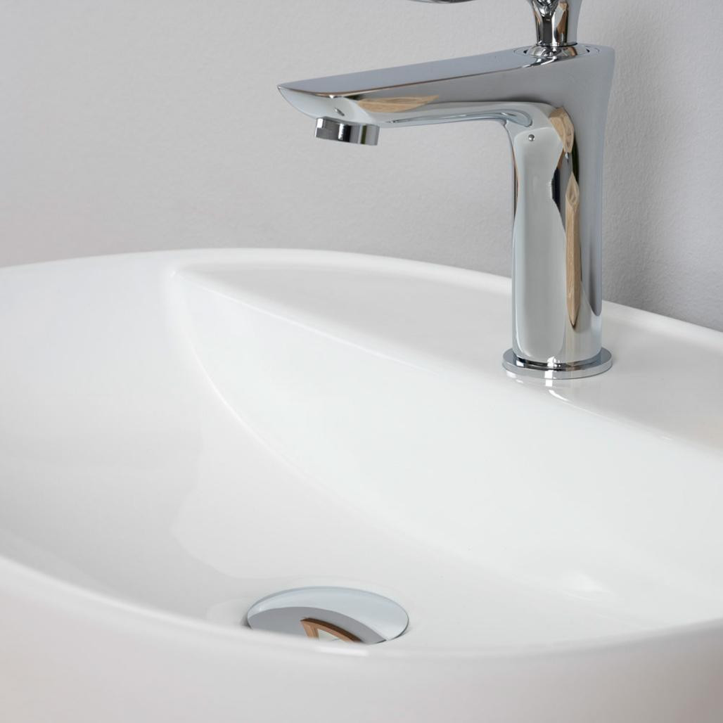 Lavabo sobre encimera con repisa Bahia 50cm