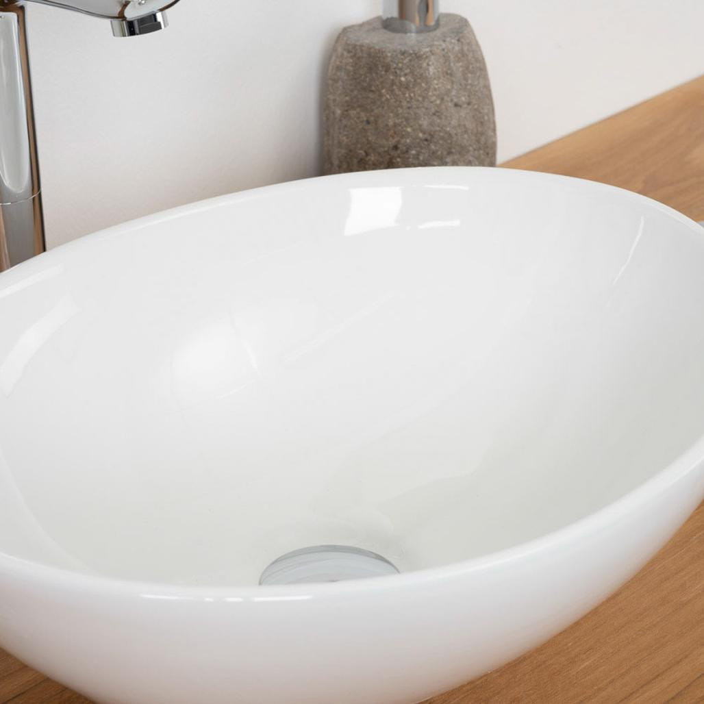 Lavabo oval de cerámica Hugo
