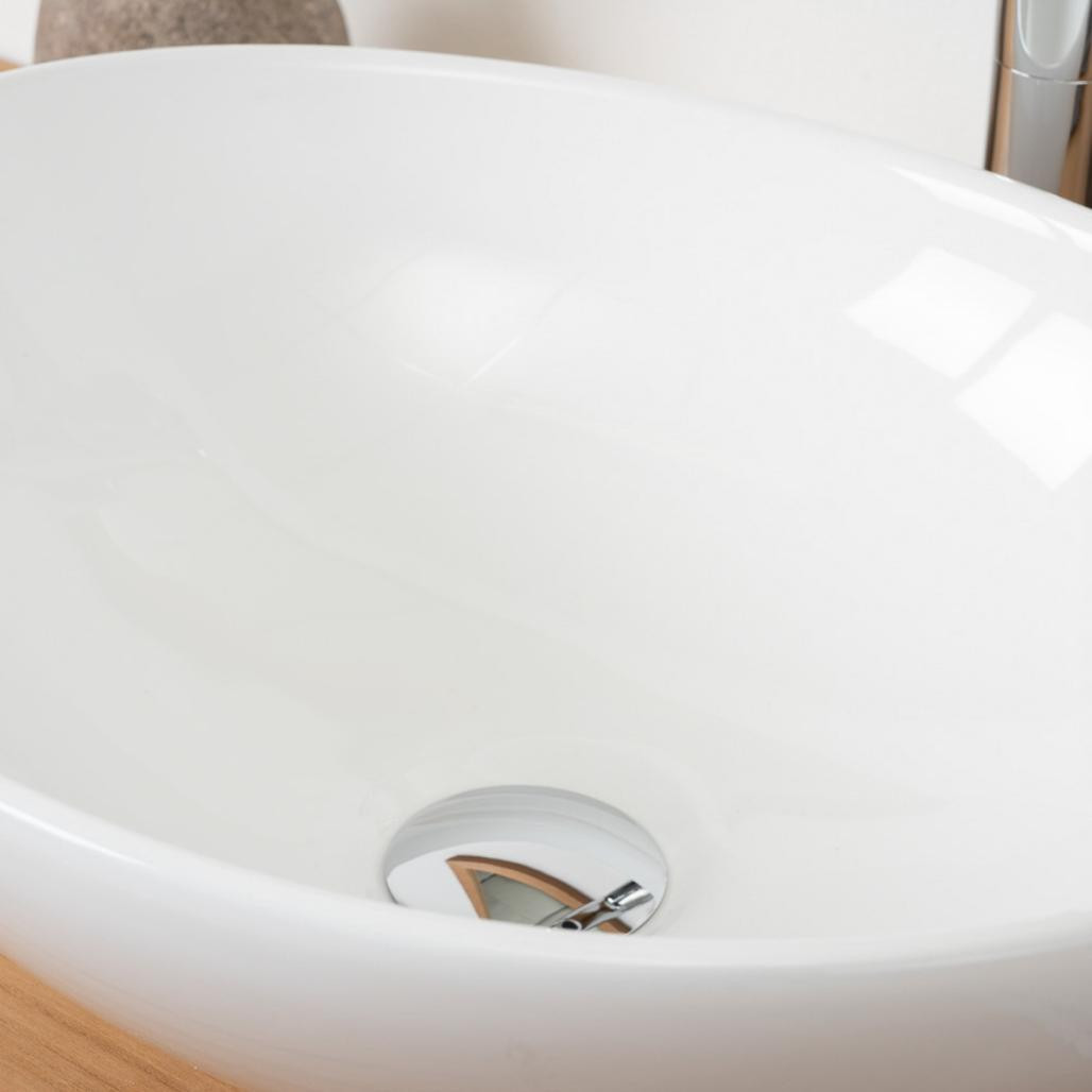 Lavabo oval de cerámica Hugo