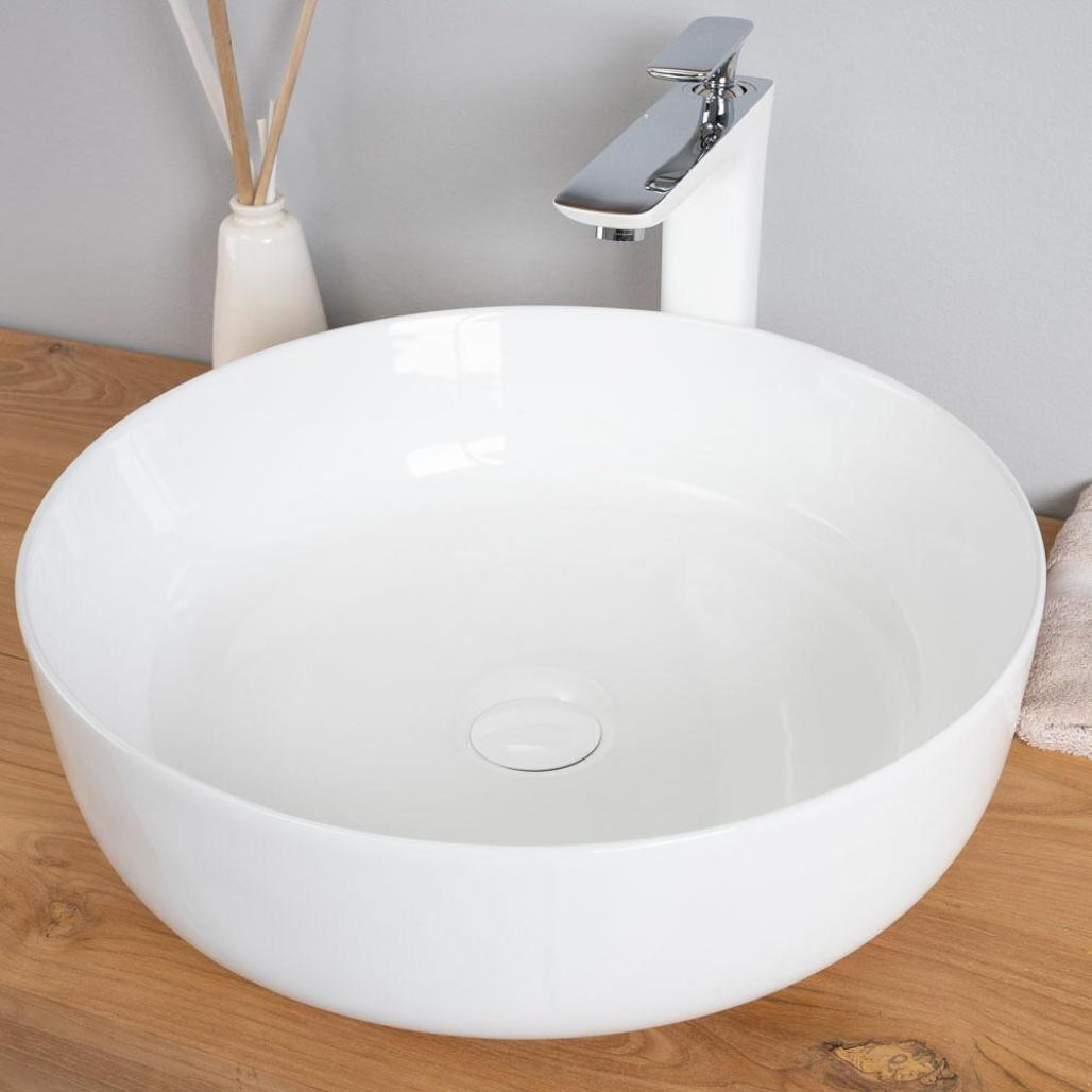Lavabo de cerámica redondo Ipso 45cm