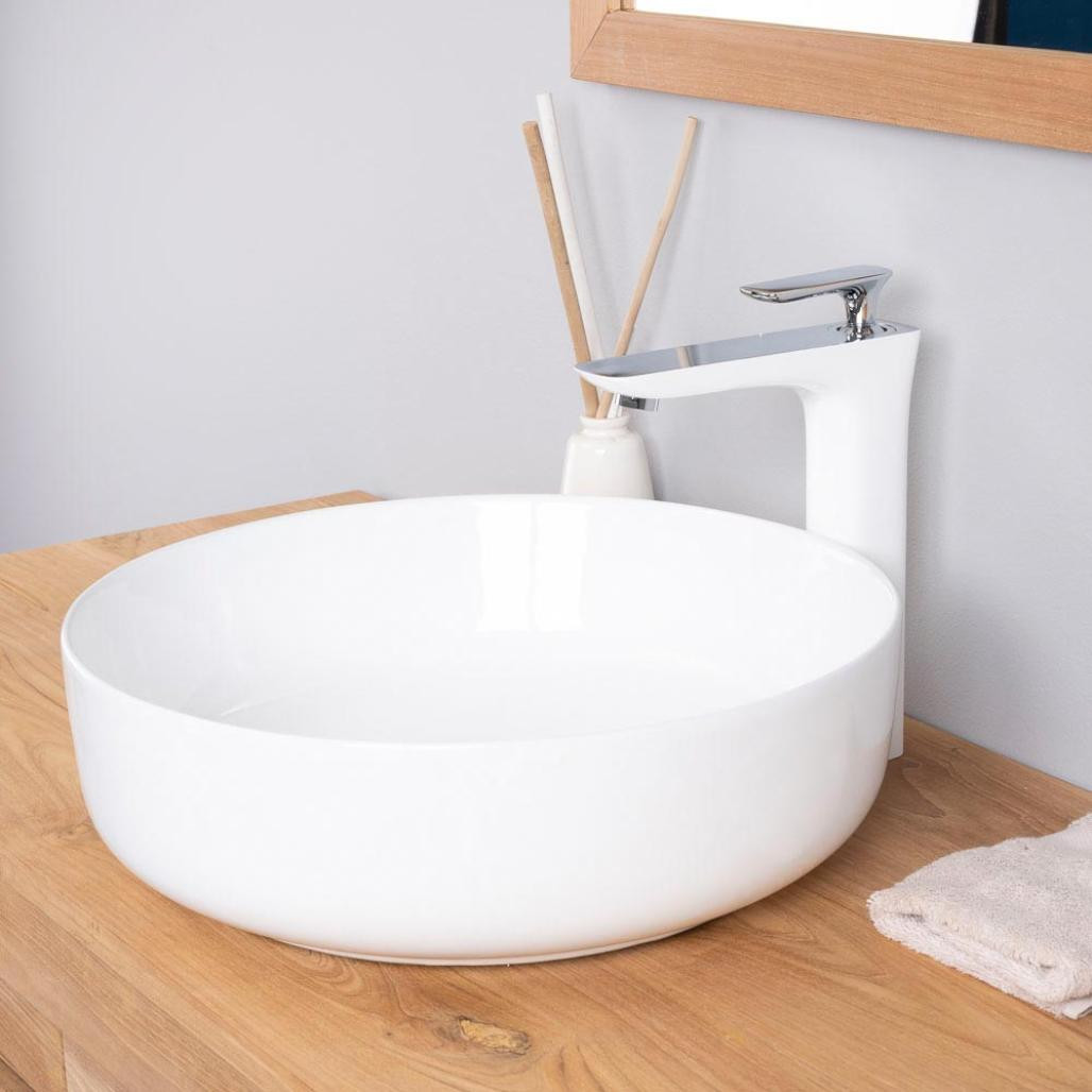 Lavabo de cerámica redondo Ipso 45cm