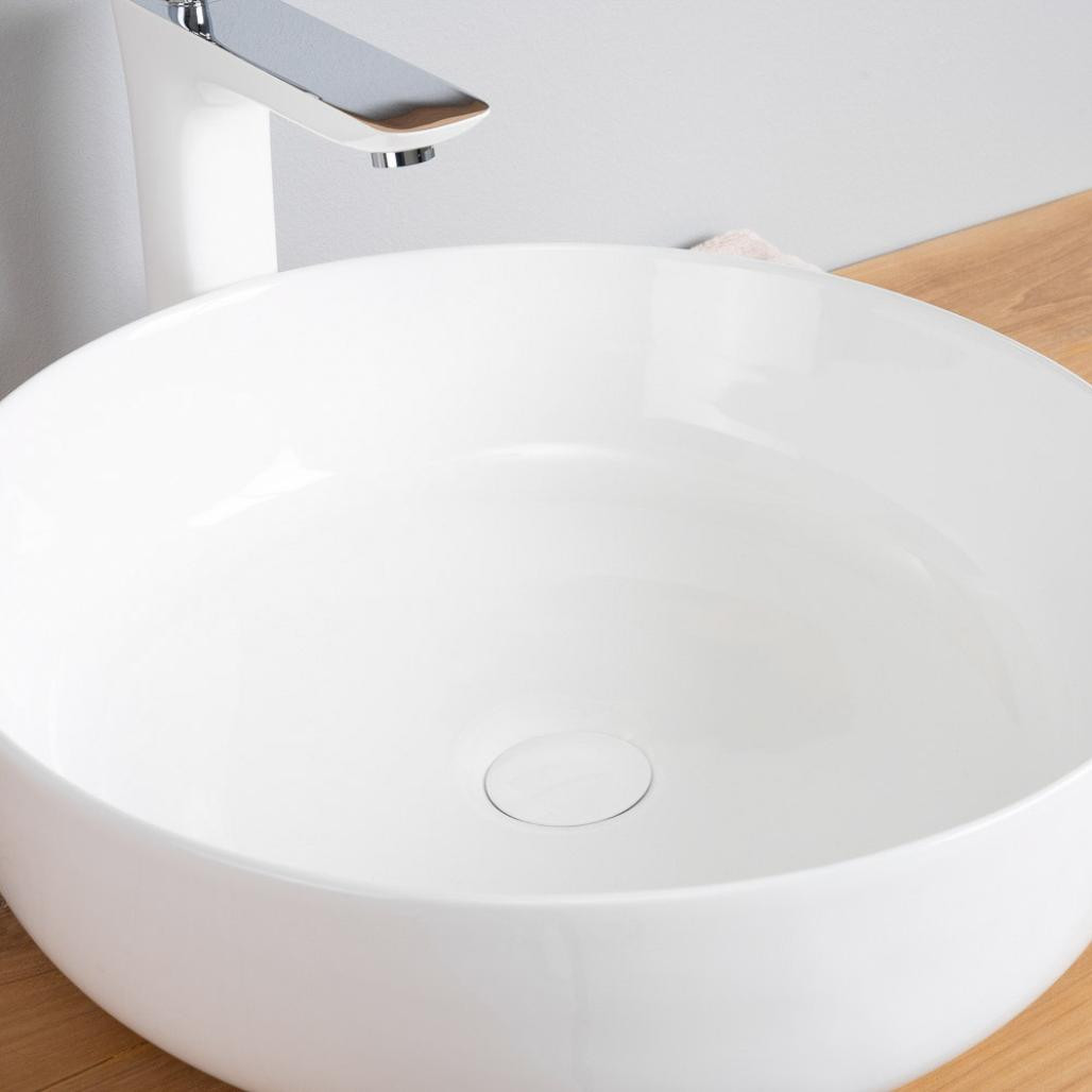 Lavabo de cerámica redondo Ipso 45cm