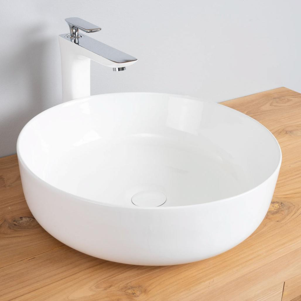 Lavabo de cerámica redondo Ipso 45cm