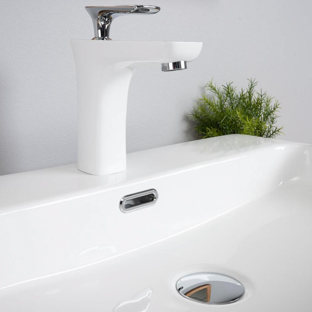 Gran lavabo de cerámica con repisa Olga de 60cm Gran lavabo de cerámica con repisa Olga de 60cm