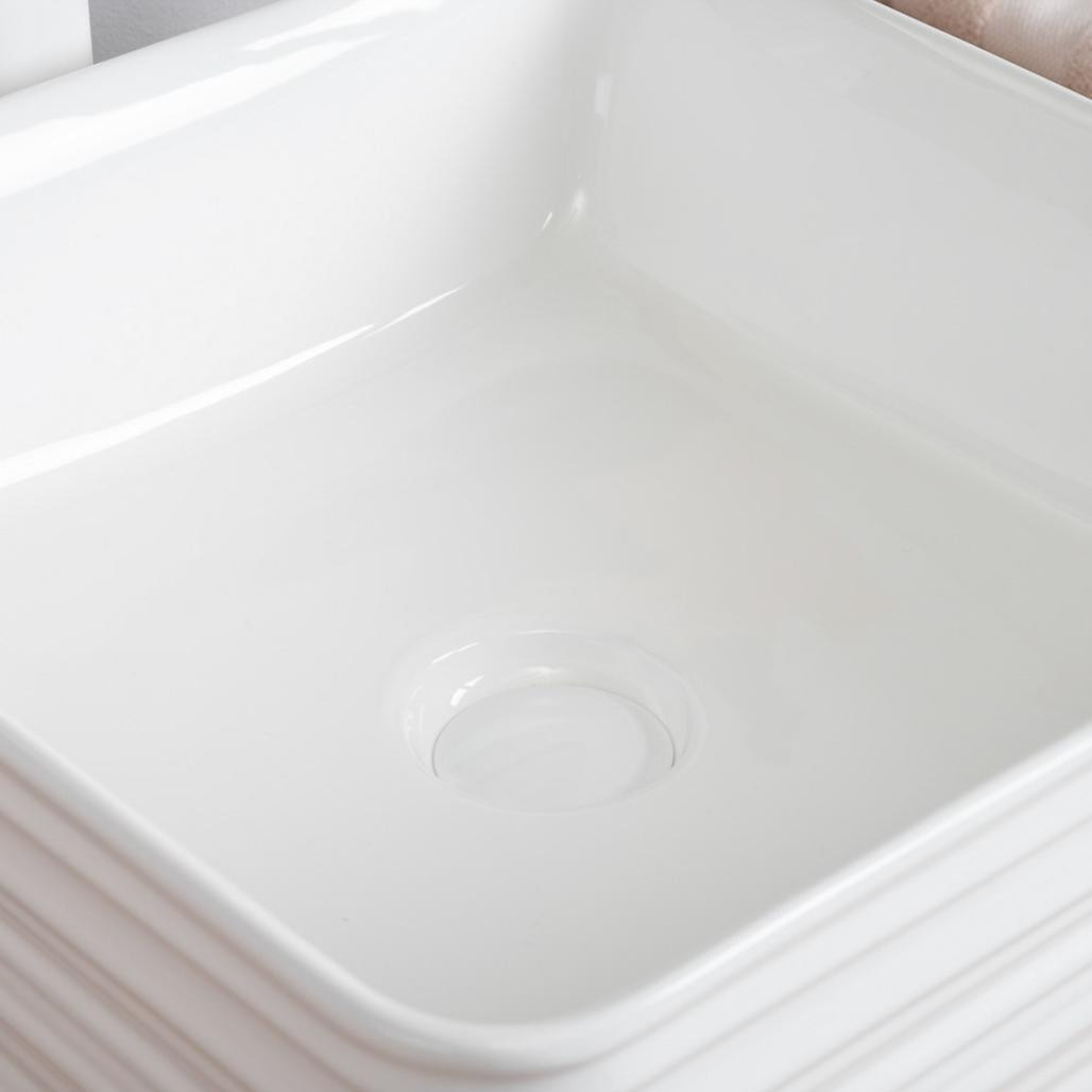 Lavabo de cerámica cuadrado Trooper 39cm