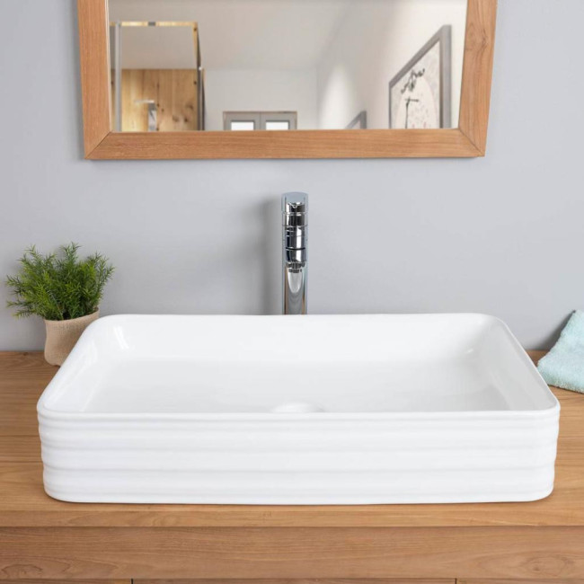 El lavabo de cerámica rectangular Trooper 67cm