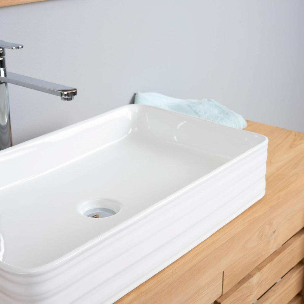El lavabo de cerámica rectangular Trooper 67cm El lavabo de cerámica rectangular Trooper 67cm