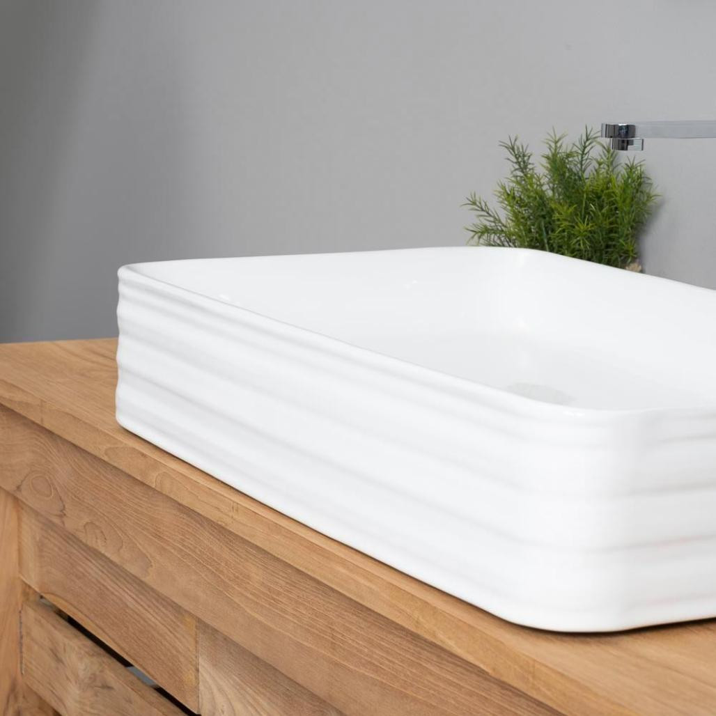 El lavabo de cerámica rectangular Trooper 67cm El lavabo de cerámica rectangular Trooper 67cm