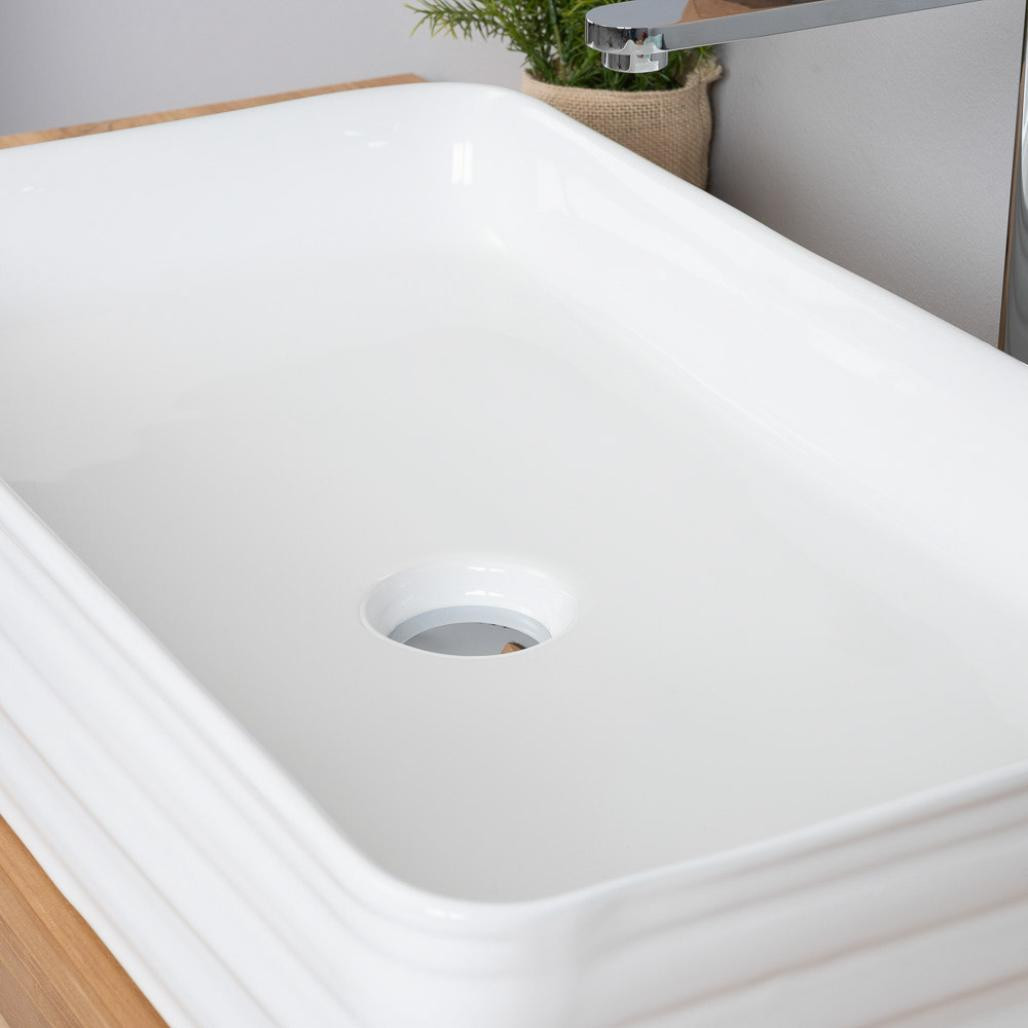 El lavabo de cerámica rectangular Trooper 67cm El lavabo de cerámica rectangular Trooper 67cm