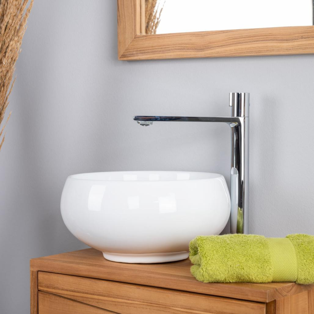 Pequeño lavabo de cerámica redondo Opium 31cm Pequeño lavabo de cerámica redondo Opium 31cm