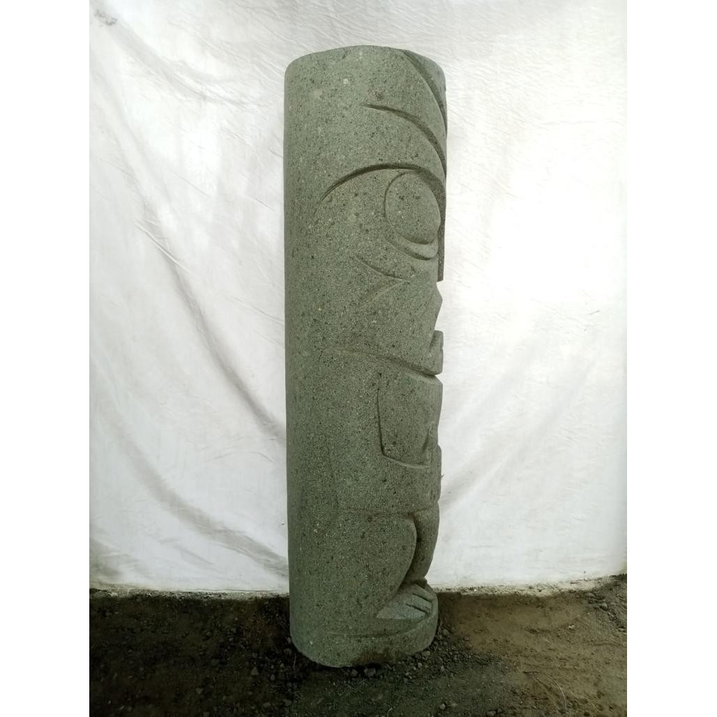Tótem oceanà­a tiki jardà­n con piedra volcànica 1,50 m