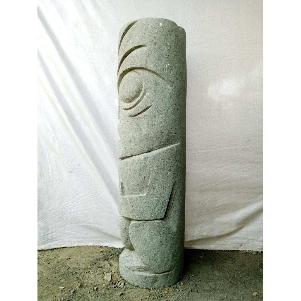 Tótem oceanà­a tiki jardà­n con piedra volcànica 1,50 m