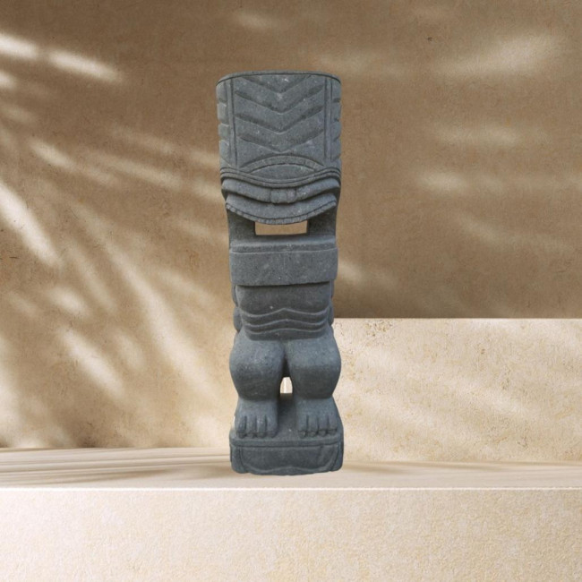 Estatua de piedra tiki polinesia 1m