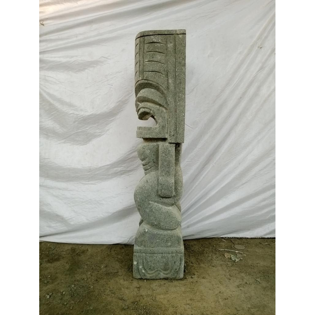 Estatua de piedra tiki polinesia 1m Estatua de piedra tiki polinesia 1m