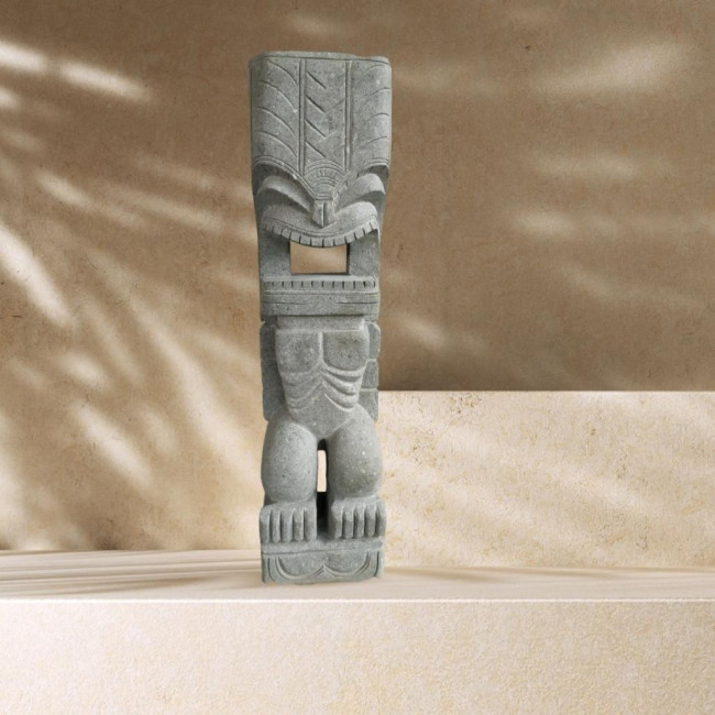 Exterior de piedra polinesia tiki rambut 1,50 m