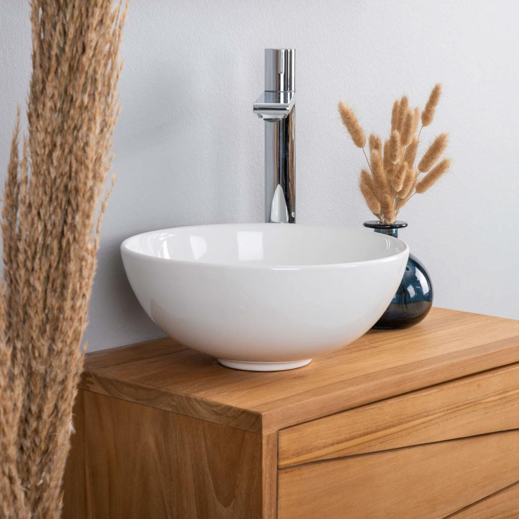 Pequeño lavabo de cerámica Luna 28cm Pequeño lavabo de cerámica Luna 28cm