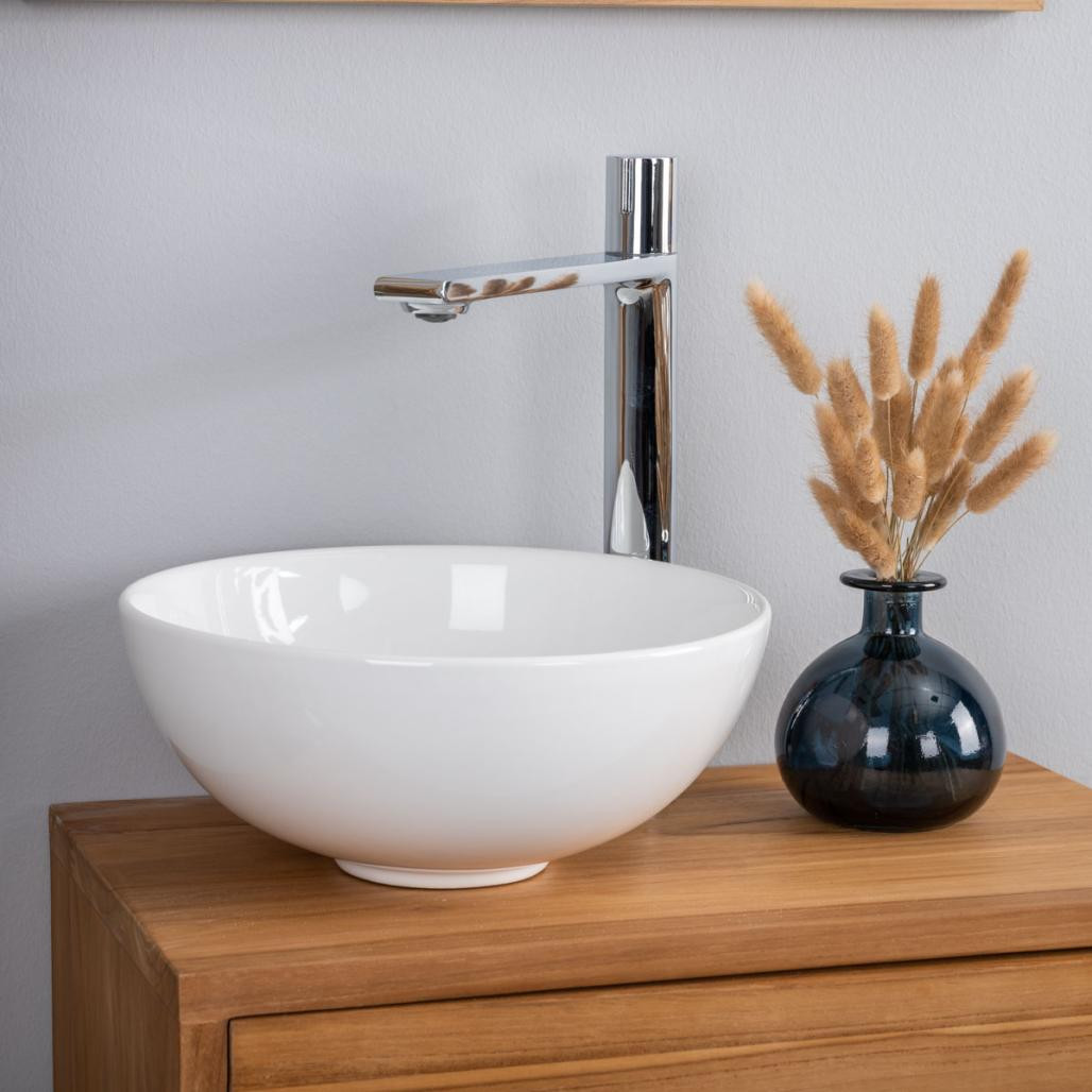 Pequeño lavabo de cerámica Luna 28cm Pequeño lavabo de cerámica Luna 28cm