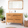 Mueble baño de teca y cerámica Sira solo 120 cm