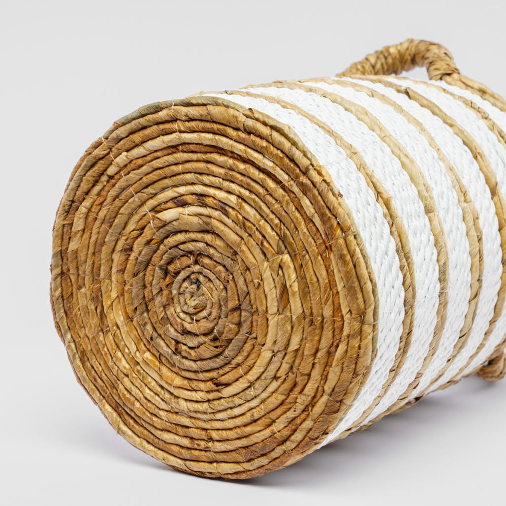 Cesta de fibra vegetal crudo y marrón S Sethi
