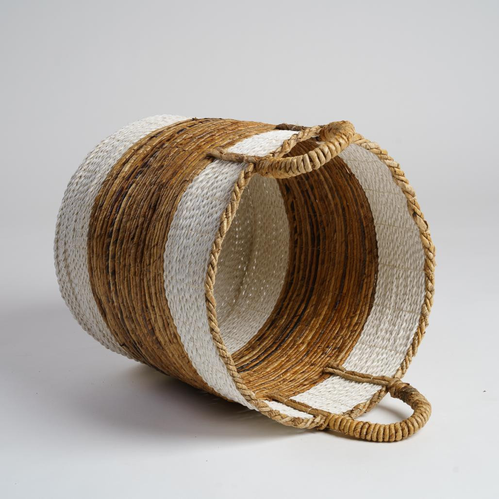 Gran cesta de mimbre blanco XL Unix