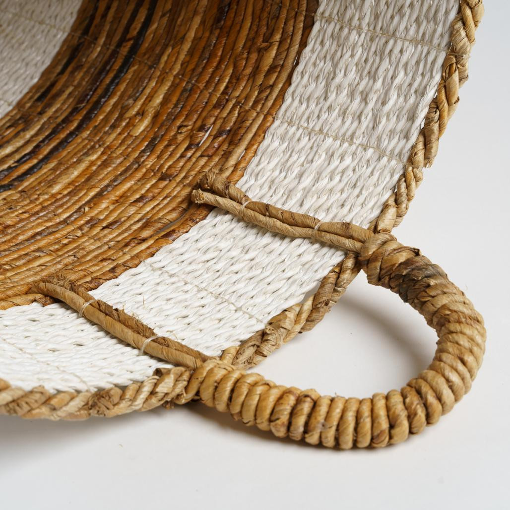 Gran cesta de mimbre blanco XL Unix