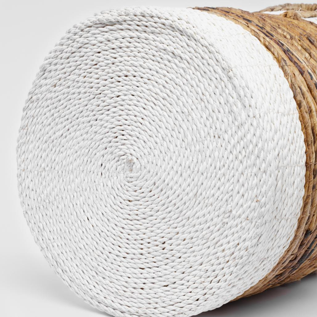 Gran cesta de mimbre blanco XL Unix