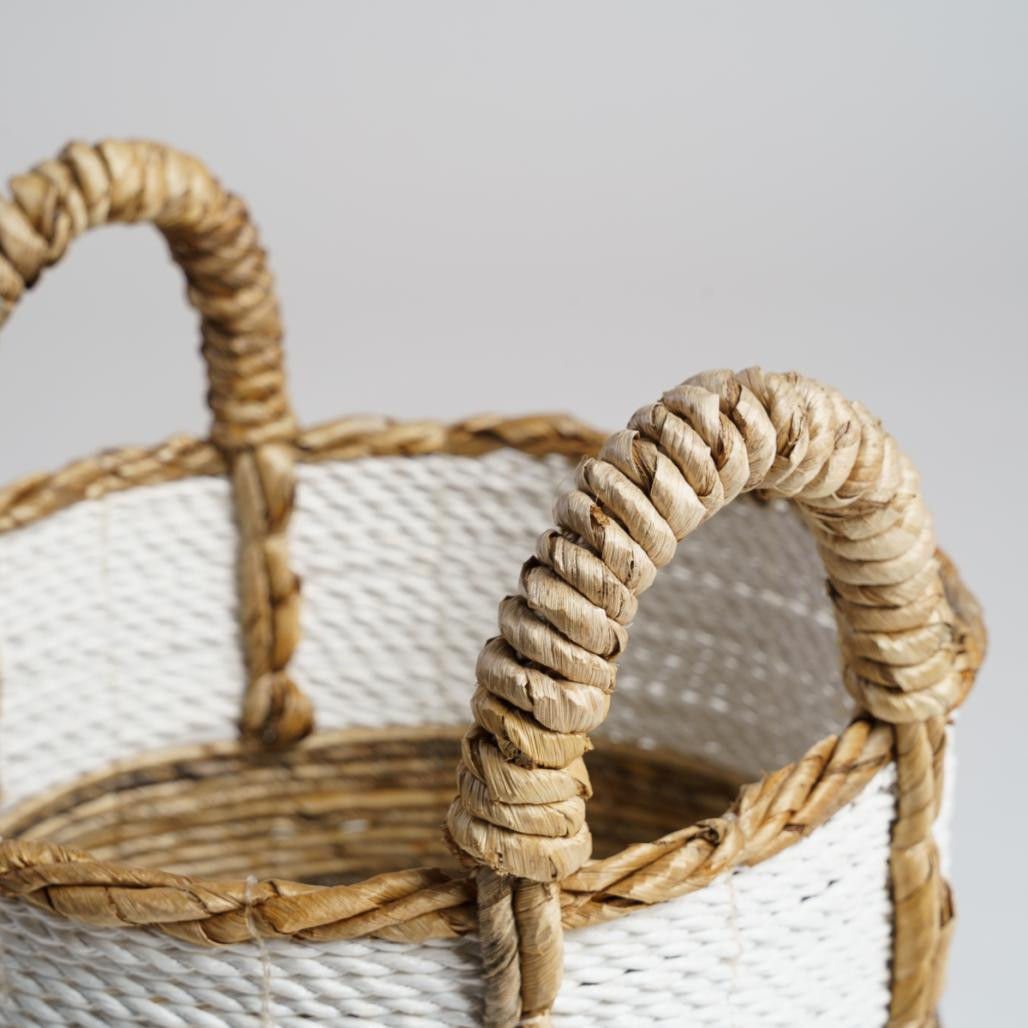 Cesta de mimbre blanco M Unix