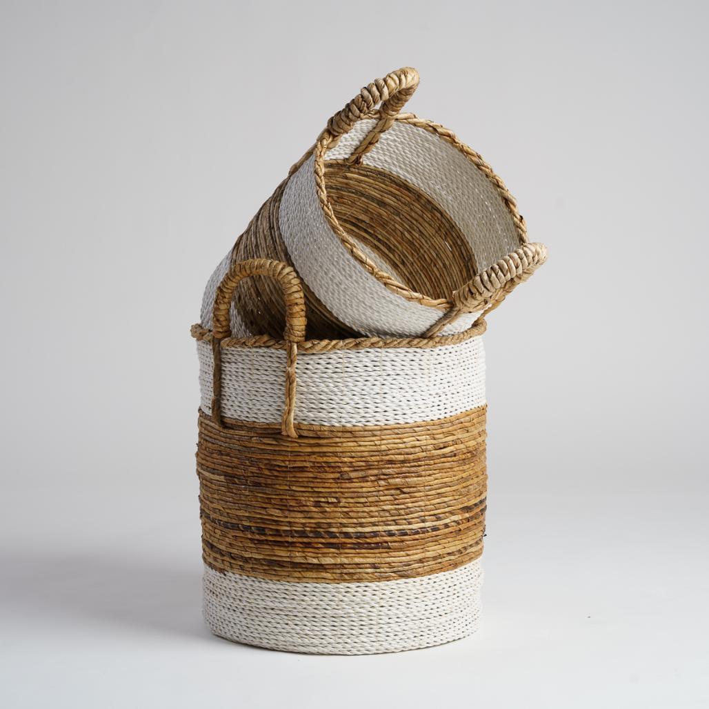 Cesta de mimbre blanco M Unix